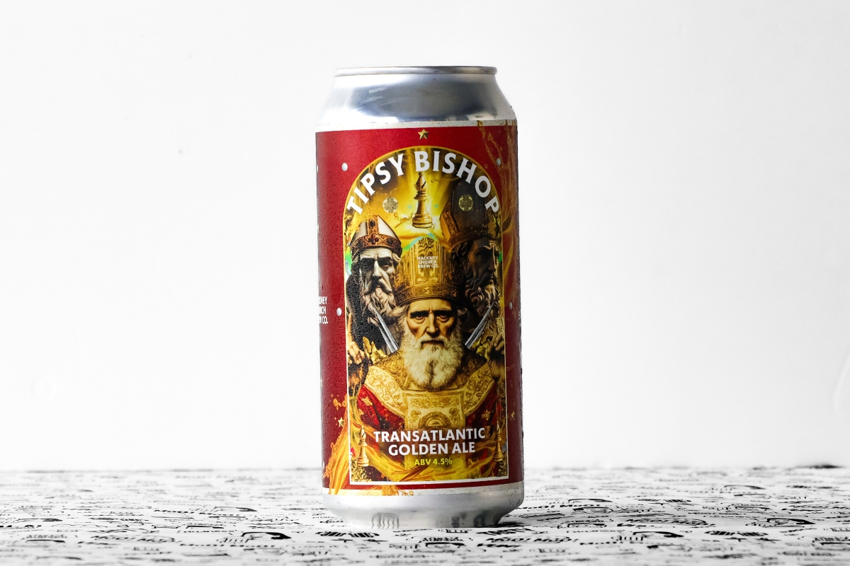 Tipsy Bishop transatlantic golden ale ABV 4.5% can
